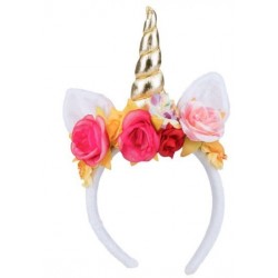 DIADEMA UNICORNIO FLORES ROSA