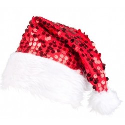 GORRO PAPA NOEL LENTEJUELAS ROJA