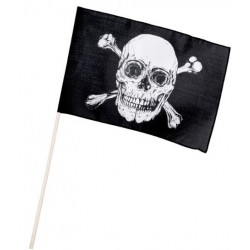   BANDERA PIRATA CON PALO 30X45CM