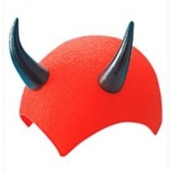 CASQUETE ROJO CUERNO DIABLO
