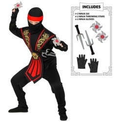 DISFRAZ 11A13AÑOS NINJA ROJO KOMBAT