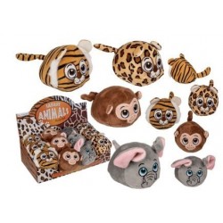 PELUCHE REDONDO ANIMALES SAFARI 14CM