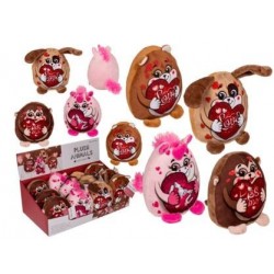 PELUCHE REDONDO ANIMALES I LOVE YOU 14CM