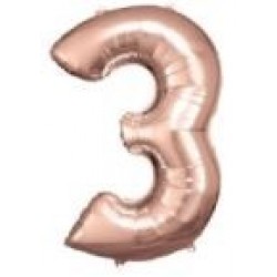   GLOBO 33" FOIL FORMA N3 ROSA ORO