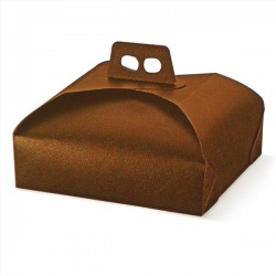 CAJA TARTA MARRON 43X43X7CM