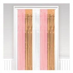 CORTINA PUERTA ROSA DORADA 91X243CM