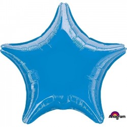   GLOBO 19" FOIL FORMA ESTRELLA AZUL