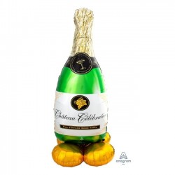 GLOBO 55" FOIL AIRLOONZ BOTELLA CHAMPA