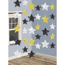   DECORACION COLGANTE ESTRELLAS ORO