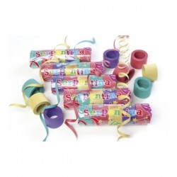   25 ROLLOS SERPENTINA MULTICOLOR