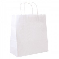 $   BOLSA C/ASA BLANCO 32 16X31CM