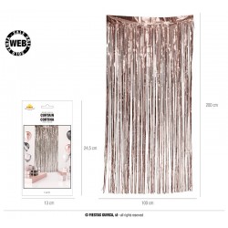  CORTINA FLECO ROSA ORO 100X200CM