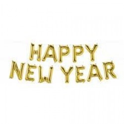 KIT GLOBOS 16" FOIL LETRAS HAPPY NEW YEA