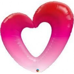 GLOBO 42" FOIL FORMA CORAZON ROSA