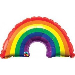 GLOBO 14" PALO FOIL FORMA ARCO IRIS
