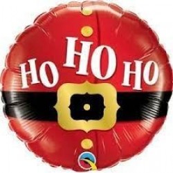 GLOBO 9" PALO FOIL BARRIGA PAPA NOEL OH