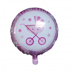 -GLOBO 18" FOIL CARRO ROSA