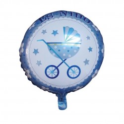 -GLOBO 18" FOIL CARRO CELESTE