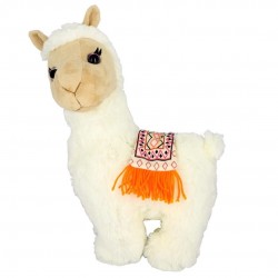 PELUCHE LLAMA C/MANTA OJO DE CRITAL 20CM