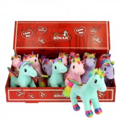 PELUCHE UNICORNIO COL SURTI 17X19CM