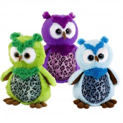 PELUCHE BUHO OJO DE CRITAL COL SURT 25CM