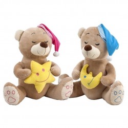 PELUCHE OSO CON LUNA/ESTRELLA 18CM