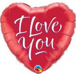 GLOBO 9" FOIL FORMA CORAZON I LOVE YOU
