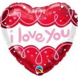 GLOBO 18" FOIL FORMA CORAZON I LOVE RO/R