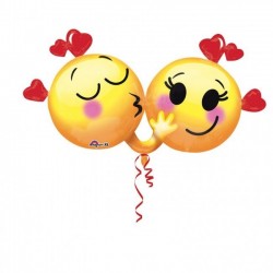 GLOBO 36" FOIL FORMA EMOTICONOS ABRAZAD