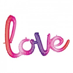 GLOBO 31" FOIL PALABRA LOVE LILA FUCSI