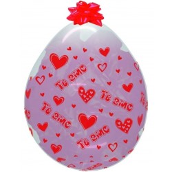 6 GLOBOS REGALO 18" TRANSPARENTE TE AMO