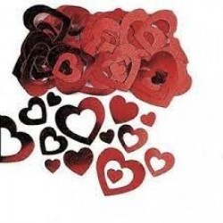   CONFETI CORAZONES ROJOS 14GR