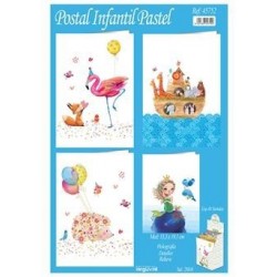$D TARJETA INFANTIL PASTEL SURT  