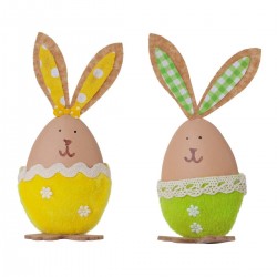 BOLSA 2 HUEVOS CONEJITOS 10CM