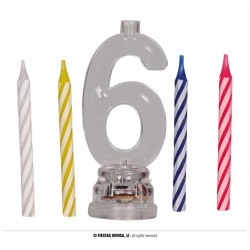 PORTAVELAS LED N6 C/4VELAS 13CM