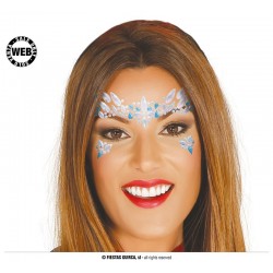JOYAS FACIALES ADHESIVA AZULES/BLANCAS