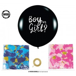 GLOBO BOY OR GIRL? CONFETI AZUL/ROSA