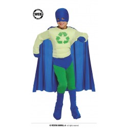 DISFRAZ 7A9AÑOS SUPER HEROE RECICLAR