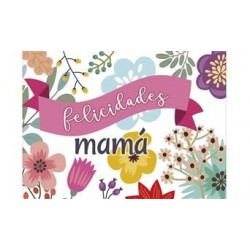 MINI TARJETA FLORAL FELICIDADES MAMA4222