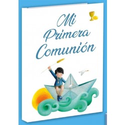 LIBRO FIRMAS COMUNION NIÑO BARCO  
