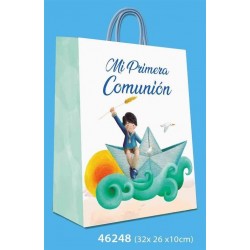 BOLSA COMUNION NIÑO BARCO 32X26X10CM (46
