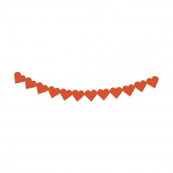   GUIRNALDA PAPEL CORAZON ROJO 3,6MT