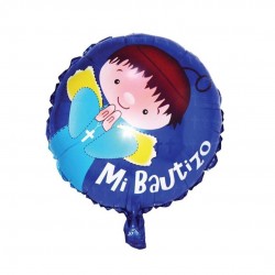 -GLOBO 18" FOIL MI BAUTIZO NIÑO AZUL