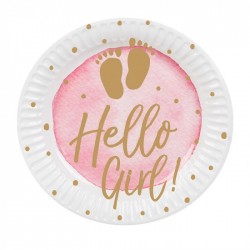   10 PLATOS CARTON HELLO GIRL 23CM