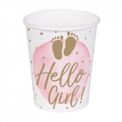   10 VASOS CARTON HELLO GIRL 21CL