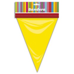   BANDERIN TRIANGULO PL AMARILLO 5MT