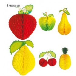 SET 2 COLGANTE FRUTAS NIDO ABEJA 21CM