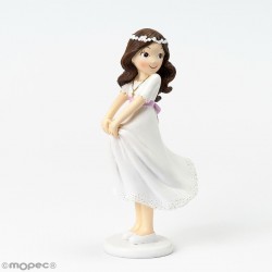FIGURA NIÑA COMUNION SUJETAND FALDA 16CM