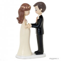 FIGURA NOVIOS NOVIA EMBARAZADA 21CM