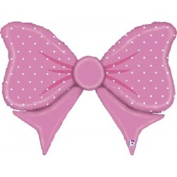 GLOBO 43" FOIL FORMA LAZO ROSA